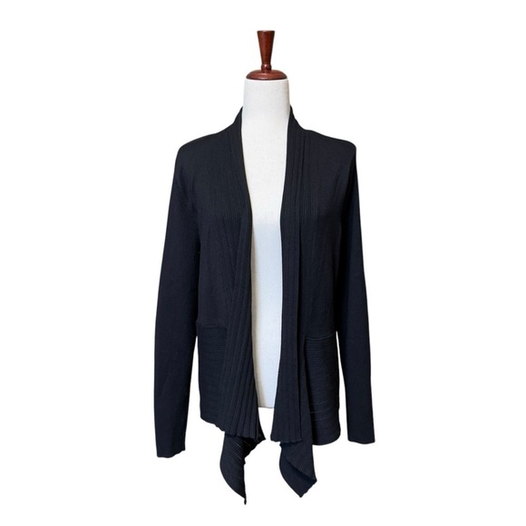Liz Claiborne Career Open Cardigan Sweater. Rayon Blend. Black Size XL #1421 - Picture 1 of 6